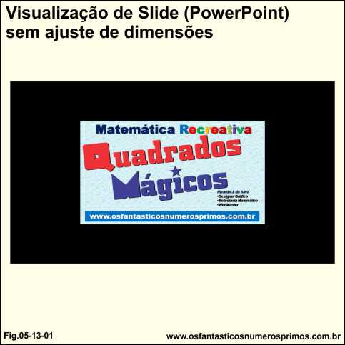 visualização de Slide do Power Point sem ajuste de dimensões